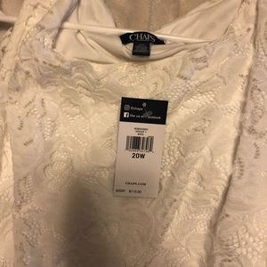 Chaps white lace dress